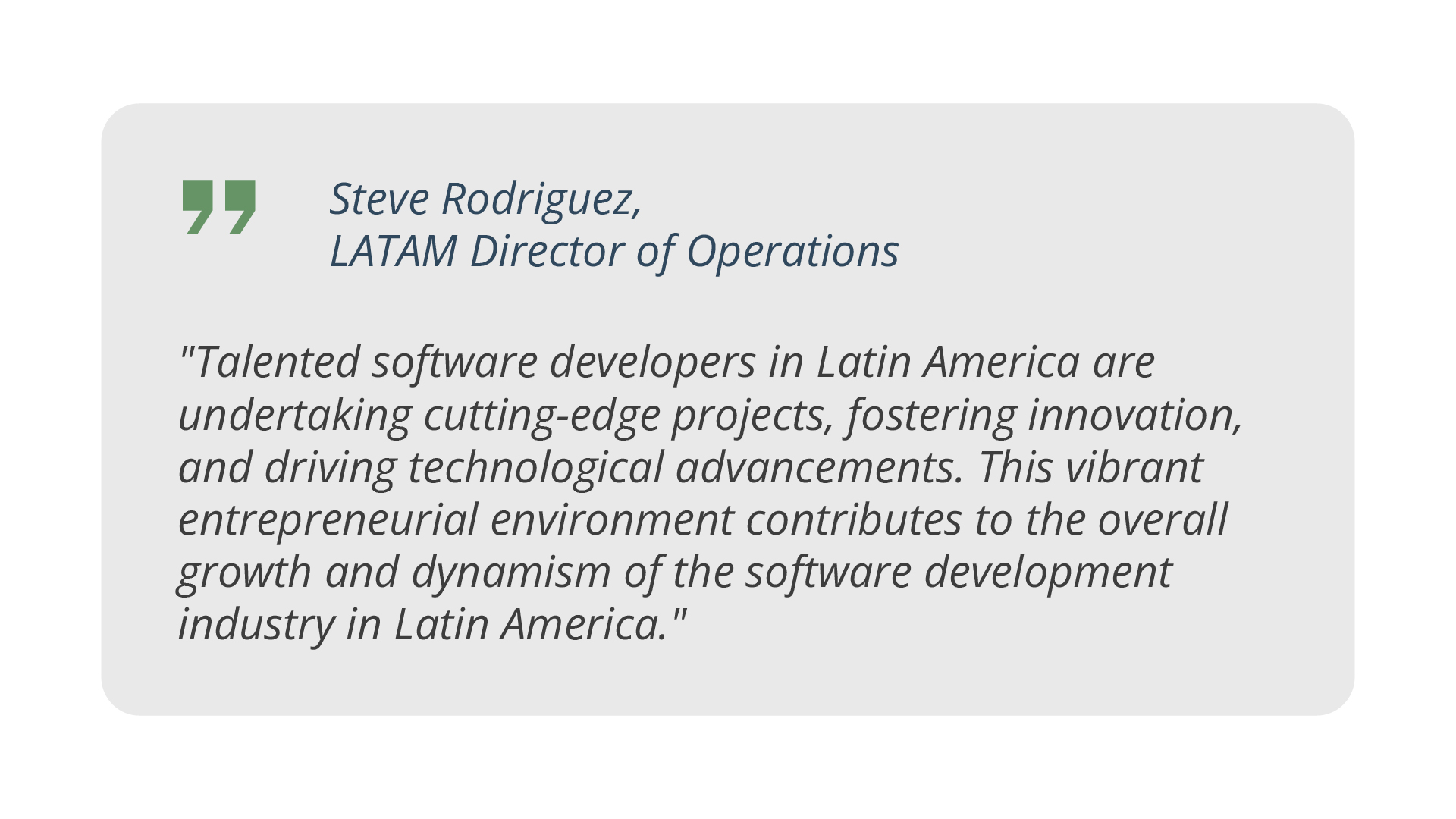 About talented software developers in Latin America